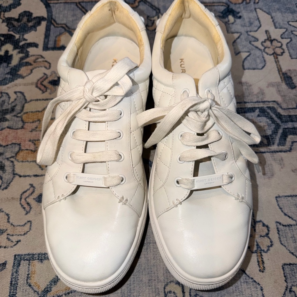Kurt Geiger Women's Cream Sneakers - Picture 3 of 6